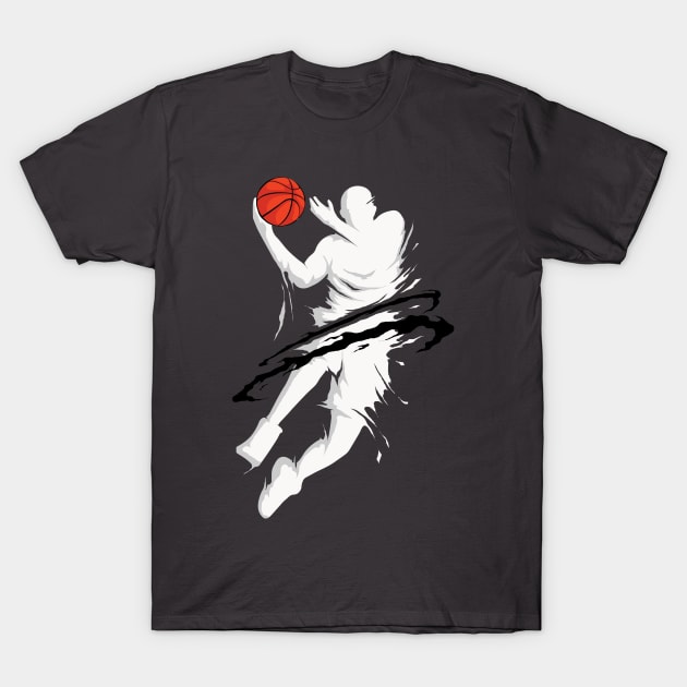 Basketball Ball in Action Sports T-Shirt by letnothingstopyou